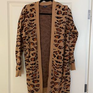 Splendid leopard long cardigan